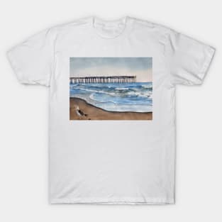 Virginia Beach Watercolor Painting T-Shirt